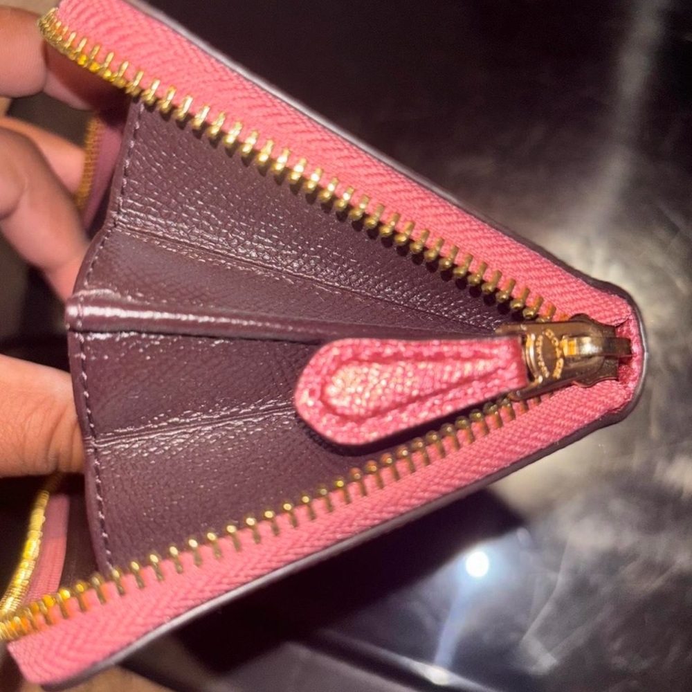Coach Pink Textured Wallet - Picture 7 of 8